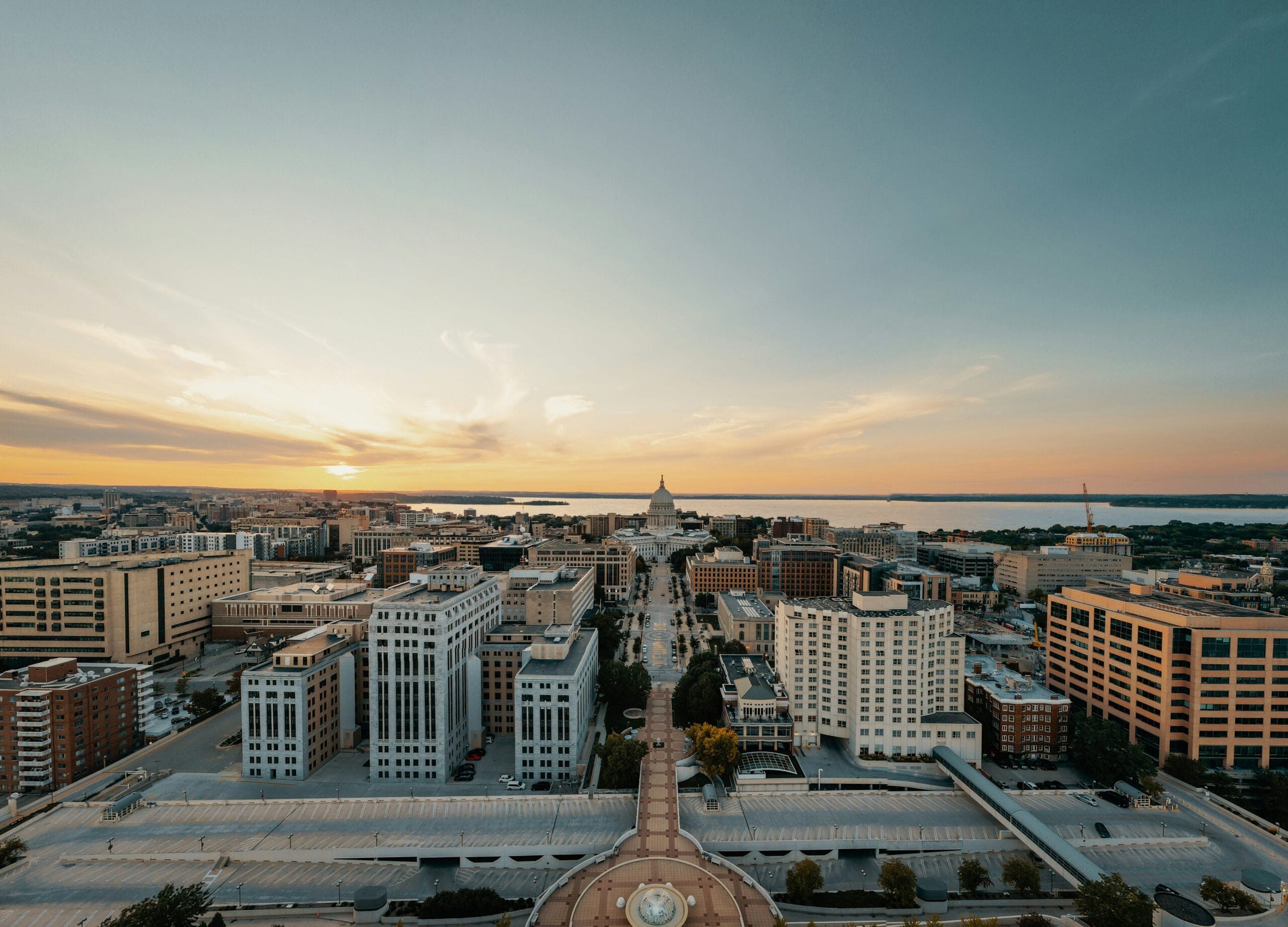 City skyline of Madison, WI
